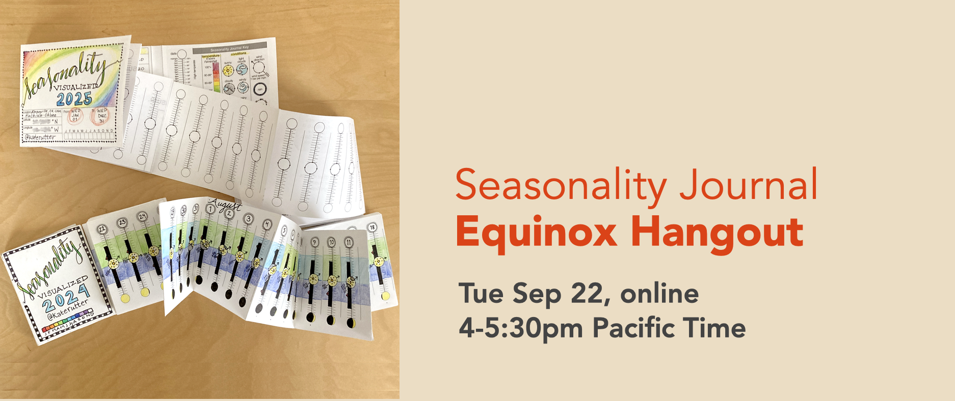 Banner showing a seasonality journal partially completed.
